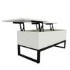 Wood Lift Top Coffee Table with Hidden Compartment and Adjustable Storage Shelf, Lift Tabletop Dining Table for Home Living Room, Office view 3