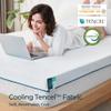 LINSY LIVING 3 Inches Twin Memory Foam Mattress Topper, Cooling Gel-Infused Swirl Memory Foam, Soft Bed Topper with Tencel Cover, CertiPUR-US and Oeko-TEX Certified, 74" L * 38" W * 3" H view 4