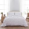 1 Piece Cotton White Duvet Insert Olympic Queen (98'' x 98'') Comforter Pinch Plated Design 600 GSM Medium Warm Ultra Soft Cloud Fluffy view 1