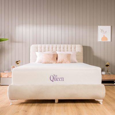 NapQueen Twin Mattress, 14 Inch Elizabeth Cooling Gel Memory Foam Mattress, Twin Bed Mattress in a Box, CertiPUR-US Certified, Medium Firm, Breathable Soft Fabric Cover