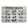 Bear Paws Kids Farmhouse Wild Animal Paw Bath Mats Non Slip Boys Girls Nature Fox Deer Theme Bath Rugs for Retro Wood Grain Bathroom Accessories Doormats Floor Mat 16"x24" view 4