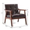 Home Square Natalie Furniture Accent Chair in Espresso - Set of 2 view 3