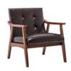 Home Square Natalie Furniture Accent Chair in Espresso - Set of 2 view 4