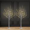 2 Pack 6FT Lighted Birch Tree 72 LED Artificial Tree for Decoration Inside and Outside, Home Patio Wedding Festival Christmas Decor, Warm White view 1