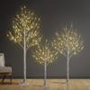 Set of 3 Lighted Birch Tree 4FT 6FT and 8FT LED Artificial Tree for Decoration Inside and Outside, Home Patio Wedding Festival Christmas Decor, Warm White view 1