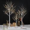 Set of 3 Lighted Birch Tree 4FT 6FT and 8FT LED Artificial Tree for Decoration Inside and Outside, Home Patio Wedding Festival Christmas Decor, Warm White view 2