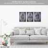 3D Metal Effect Wall Art, Love Heart Gray 3D Art Wall, Silver 3D Art Wall Decor for Modern Living Room, Valentine's Day Romantic Hugging Canvas Wall Art for Couples Master Bedroom 16"x24"x3Pcs view 2