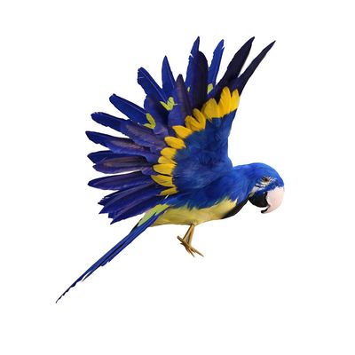 Easnea VARIOUS Decoration Wire Christmas Model Artificial Birds Lifelike Feathered Tree Craft - Parrot Blue, as described