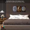 3D Metal Effect Wall Art, Love Heart Gray 3D Art Wall, Gold Silver 3D Art Wall Decor for Modern Living Room, Valentine's Day Romantic Hug Kiss Canvas Wall Art for Couples Bedroom 12"x18"x3Pcs view 3