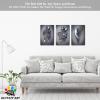 3D Metal Effect Wall Art, Love Heart Gray 3D Art Wall, Silver 3D Art Wall Decor for Modern Living Room, Valentine's Day Romantic Canvas Wall Art for Couples Master Bedroom 16"x24"x3Pcs view 2