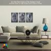 3D Metal Effect Wall Art, Love Heart Gray 3D Art Wall, Silver 3D Art Wall Decor for Modern Living Room, Valentine's Day Romantic Canvas Wall Art for Couples Master Bedroom 16"x24"x3Pcs view 3