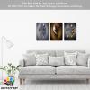 3D Metal Effect Wall Art, Love Heart Gray 3D Art Wall, Gold Silver 3D Art Wall Decor for Modern Living Room, Valentine's Day Romantic Hug Kiss Canvas Wall Art for Couples Bedroom 16"x24"x3Pcs view 2