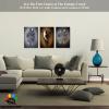 3D Metal Effect Wall Art, Love Heart Gray 3D Art Wall, Gold Silver 3D Art Wall Decor for Modern Living Room, Valentine's Day Romantic Hug Kiss Canvas Wall Art for Couples Bedroom 16"x24"x3Pcs view 3