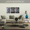 3D Metal Effect Wall Art, Love Heart Gray 3D Art Wall, Silver 3D Art Wall Decor for Modern Living Room, Valentine's Day Romantic Hugging Canvas Wall Art for Couples Master Bedroom 16"x24"x3Pcs view 3