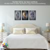 3D Metal Effect Wall Art, Love Heart Gray 3D Art Wall, Gold Silver 3D Art Wall Decor for Modern Living Room, Valentine's Day Romantic Hug Kiss Canvas Wall Art for Couples Bedroom 12"x18"x3Pcs view 2