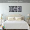 3D Metal Effect Wall Art, Love Heart Gray 3D Art Wall, Silver 3D Art Wall Decor for Modern Living Room, Valentine's Day Romantic Hugging Canvas Wall Art for Couples Master Bedroom 12"x18"x3Pcs view 2