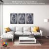 3D Metal Effect Wall Art, Love Heart Gray 3D Art Wall, Silver 3D Art Wall Decor for Modern Living Room, Valentine's Day Romantic Hugging Canvas Wall Art for Couples Master Bedroom 20"x30"x3Pcs view 2