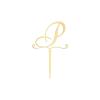 Vinisong Acrylic Glitter Gold Cake Topper Letter P Cake Toppers Initial Decoration for Wedding Anniversary Birthday Party Decorations Supplies Party Decor for Children or Adults view 2