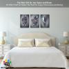 3D Metal Effect Wall Art, Love Heart Gray 3D Art Wall, Silver 3D Art Wall Decor for Modern Living Room, Valentine's Day Romantic Canvas Wall Art for Couples Master Bedroom 12"x18"x3Pcs view 2