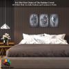 3D Metal Effect Wall Art, Love Heart Gray 3D Art Wall, Silver 3D Art Wall Decor for Modern Living Room, Valentine's Day Romantic Canvas Wall Art for Couples Master Bedroom 12"x18"x3Pcs view 3