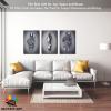 3D Metal Effect Wall Art, Love Heart Gray 3D Art Wall, Silver 3D Art Wall Decor for Modern Living Room, Valentine's Day Romantic Hugging Canvas Wall Art for Couples Master Bedroom 20"x30"x3Pcs view 2