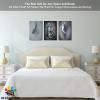 3D Metal Effect Wall Art, Love Heart Gray 3D Art Wall, Gold Silver 3D Art Wall Decor for Modern Living Room, Valentine's Day Romantic Hug Kiss Canvas Wall Art for Couples Bedroom 12"x18"x3Pcs view 2