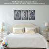 3D Metal Effect Wall Art, Love Heart Gray 3D Art Wall, Silver 3D Art Wall Decor for Modern Living Room, Valentine's Day Romantic Hugging Canvas Wall Art for Couples Master Bedroom 12"x18"x3Pcs view 2