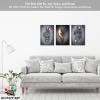 3D Metal Effect Wall Art, Love Heart Gray 3D Art Wall, Gold Silver 3D Art Wall Decor for Modern Living Room, Valentine's Day Romantic Hug Kiss Canvas Wall Art for Couples Bedroom 16"x24"x3Pcs view 2