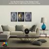 3D Metal Effect Wall Art, Love Heart Gray 3D Art Wall, Gold Silver 3D Art Wall Decor for Modern Living Room, Valentine's Day Romantic Hug Kiss Canvas Wall Art for Couples Bedroom 16"x24"x3Pcs view 3