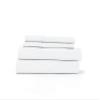 100% Cotton Sheets - Softest 4-Piece (48x75) 3/4 Full BUNK SIZE Size Sheets Set - White Cool, Breathable Pillowcases, 6-10 Inch Deep Pockets, 400 Thread Count Sateen Weave Best Bedding Sheets view 1