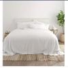 100% Cotton Sheets - Softest 4-Piece (48x75) 3/4 Full BUNK SIZE Size Sheets Set - White Cool, Breathable Pillowcases, 6-10 Inch Deep Pockets, 400 Thread Count Sateen Weave Best Bedding Sheets view 2