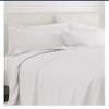 100% Cotton Sheets - Softest 4-Piece (48x75) 3/4 Full BUNK SIZE Size Sheets Set - White Cool, Breathable Pillowcases, 6-10 Inch Deep Pockets, 400 Thread Count Sateen Weave Best Bedding Sheets view 3