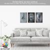 3D Metal Effect Wall Art, Love Heart Gray 3D Art Wall, Gold Silver 3D Art Wall Decor for Modern Living Room, Valentine's Day Romantic Hug Kiss Canvas Wall Art for Couples Bedroom 16"x24"x3Pcs view 2
