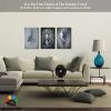 3D Metal Effect Wall Art, Love Heart Gray 3D Art Wall, Gold Silver 3D Art Wall Decor for Modern Living Room, Valentine's Day Romantic Hug Kiss Canvas Wall Art for Couples Bedroom 16"x24"x3Pcs view 3