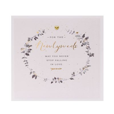 UK Greetings Wedding Card for Him/Her/Friend - Wreath Design