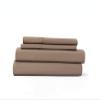 Ras Decor Linen 100% Cotton Sheets - Softest 4-Piece Rv Bunk (42 x80) Size Sheets Set - Taupe Cool, Breathable Pillowcases, 6-10 Inch Deep Pockets, 400 Thread Count Sateen Weave Best Bedding Sheets view 1