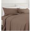 Ras Decor Linen 100% Cotton Sheets - Softest 4-Piece Rv Bunk (42 x80) Size Sheets Set - Taupe Cool, Breathable Pillowcases, 6-10 Inch Deep Pockets, 400 Thread Count Sateen Weave Best Bedding Sheets view 4