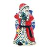 Polmedia Polish Pottery Santa Shaped Jar UNIKAT - Simply Blue Pattern Handmade in Boleslawiec Poland + Certificate of Authenticity view 2