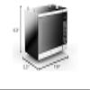 Danby Designer DDMW007501G1 0.7 cu ft Countertop Microwave in Stainless Steel view 4