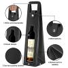 RYDDOY Black Wine Gift Bag, Leather Wine Tote, Single Bottle Wine Carrier view 4