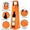 RYDDOY Orange Wine Gift Bag, Leather Wine Tote, Single Bottle Wine Carrier view 4