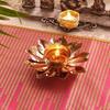 Frienemy Presents Metal Diya (5 X 1.5 X 2.5 Inch, Gold) #Frienemy-0176 view 1