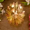 Frienemy Presents Metal Diya (5 X 1.5 X 2.5 Inch, Gold) #Frienemy-0176 view 3