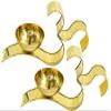 Frienemy Presents Brass Om Diya with Handle Stand for Mandir, Golden, Set of 2#Frienemy-0061 view 2