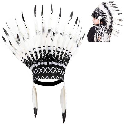 HEEPDD Feather Headdress, Black, Kids and Adult Costume Accessory for Party, Photo Props