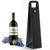RYDDOY Black Wine Gift Bag, Leather Wine Tote, Single Bottle Wine Carrier view 1