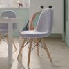 Flash Furniture Modern Zula Kid's Modern Padded Armless Faux Sherpa Accent Chairs with Beechwood Legs - Gray view 2