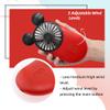 DecoLife Cute Handheld Mini USB Fan, Rechargeable Portable Fan, 3 Adjustable Speeds and Wearable Accessories, Pocket Size for Indoor Or Outdoor Activities, 2 Pack (Red+Yellow) view 3