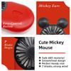 DecoLife Cute Handheld Mini USB Fan, Rechargeable Portable Fan, 3 Adjustable Speeds and Wearable Accessories, Pocket Size for Indoor Or Outdoor Activities, 2 Pack (Red+Yellow) view 4