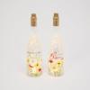 12.5 Inch Lighted Spinning Water Globe Bottles with Poppy Flower Design and Timer Set of 2 view 1